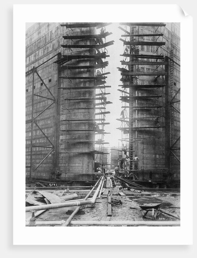 Worker on Panama Canal Lock by Anonymous