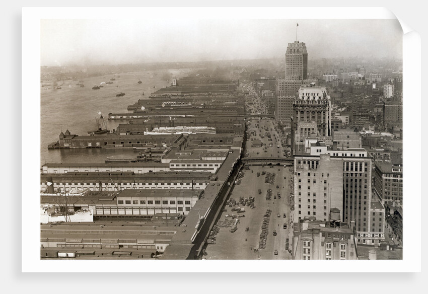 Aerial Photo Of Ports Of West Street, Ny by Anonymous