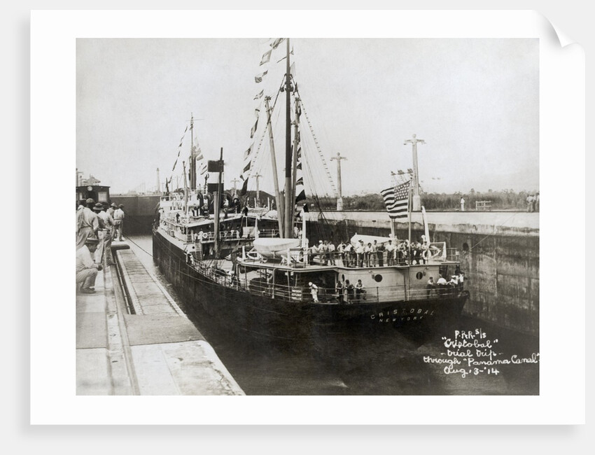 S.S. Cristobal Entering Lock on Trial Trip Through Panama Canal by Anonymous