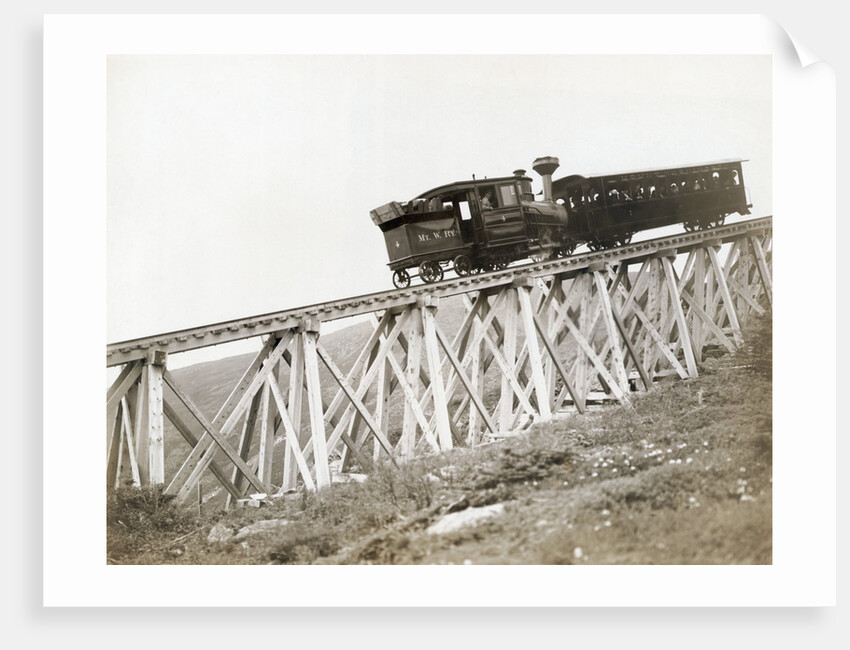 Train Ascending Mount Washington by Anonymous