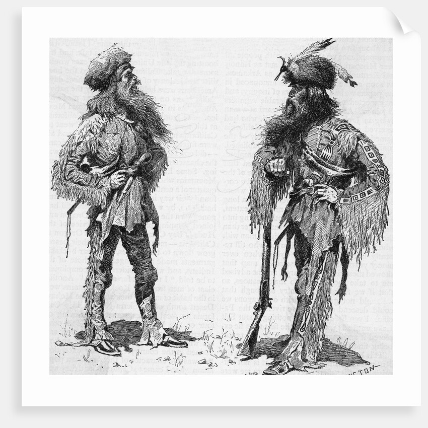 Two Trappers Standing Full Length by Anonymous