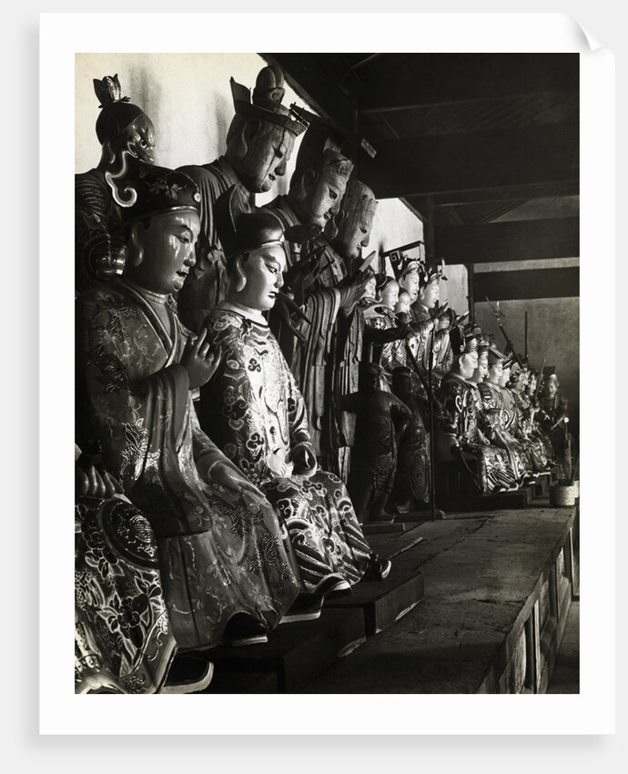 Statue Of Chinese Gods At Temple by Anonymous