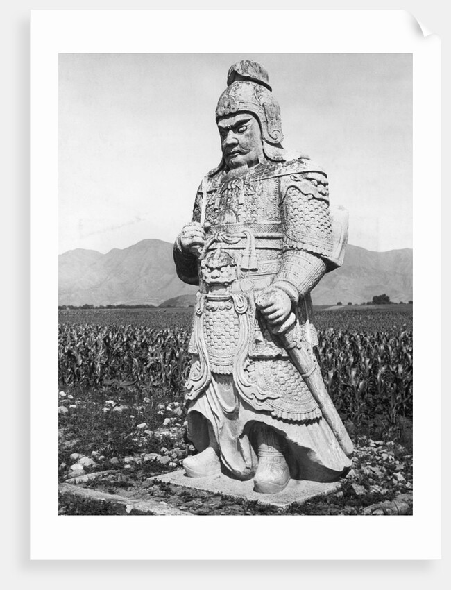 Stone Statue Of Chinese General by Anonymous