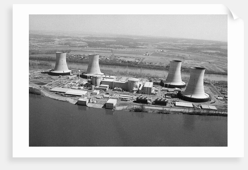 Aerial View Of Three Mile Island Power P by Anonymous