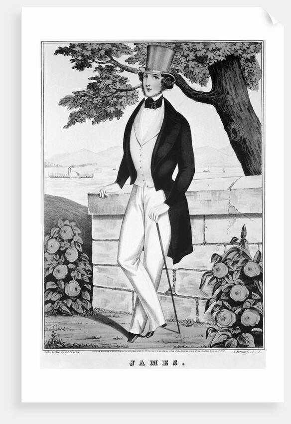 Lithograph Of Man In Top Hat by Anonymous