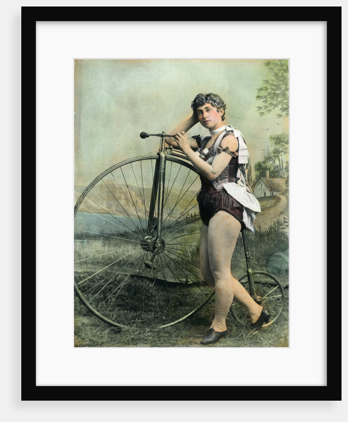 Female Circus Performer With Bicycle by Anonymous