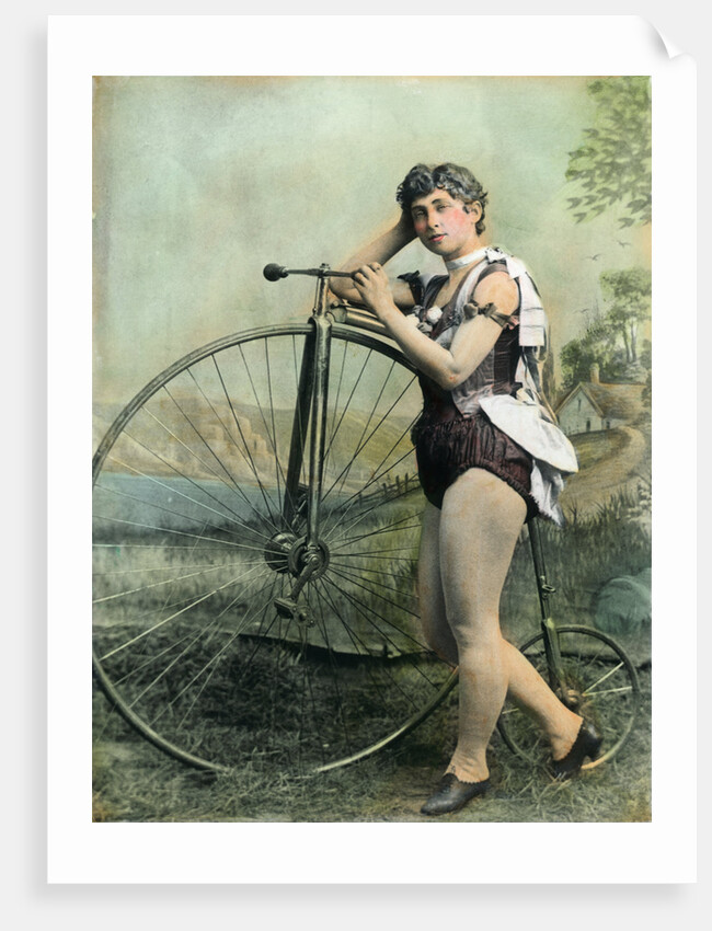 Female Circus Performer With Bicycle by Anonymous