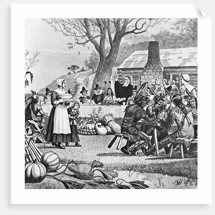 Illustration of the First Thanksgiving by Anonymous