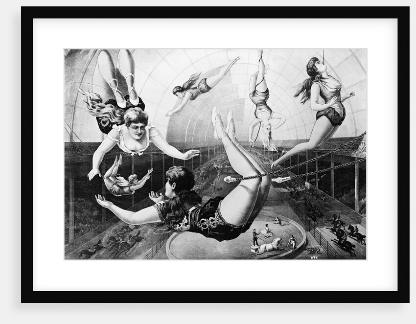 Poster Of Trapeze Artists 1890 by Anonymous