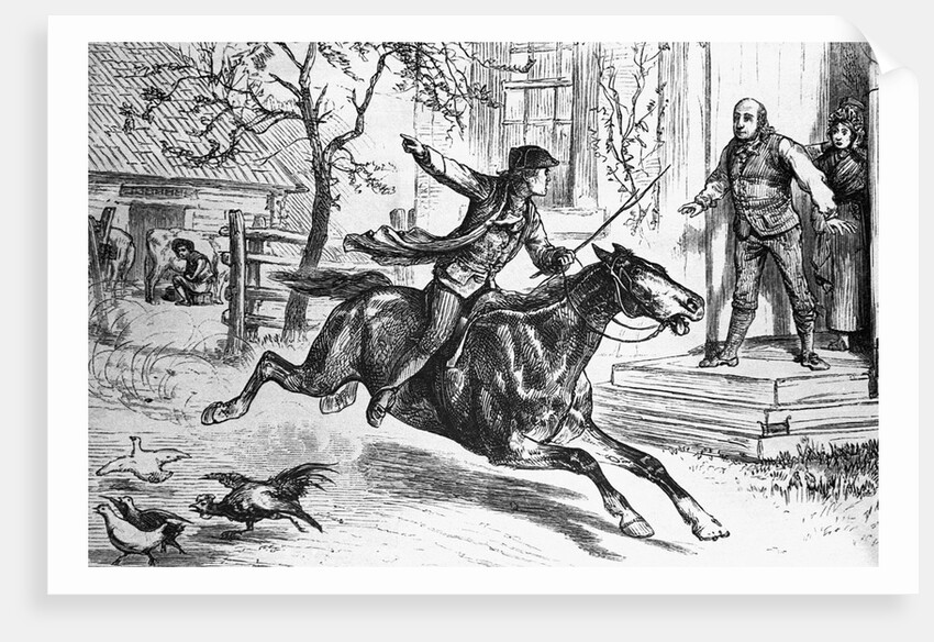 Illus. Of Paul Revere On Horseback by Anonymous