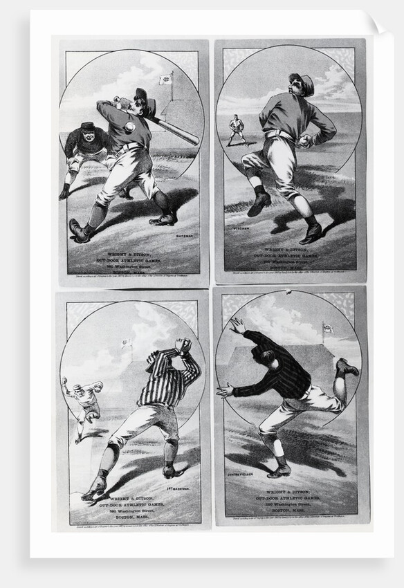 Baseball Cards Showing Various Positions by Anonymous