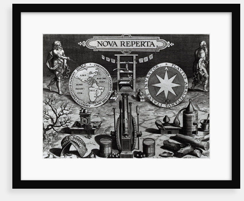 Engraving Of Renaissance Inventions by Anonymous