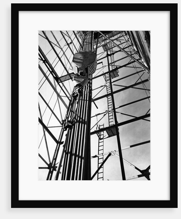 Oil Derrick Beams & Drilling Pipes by Anonymous