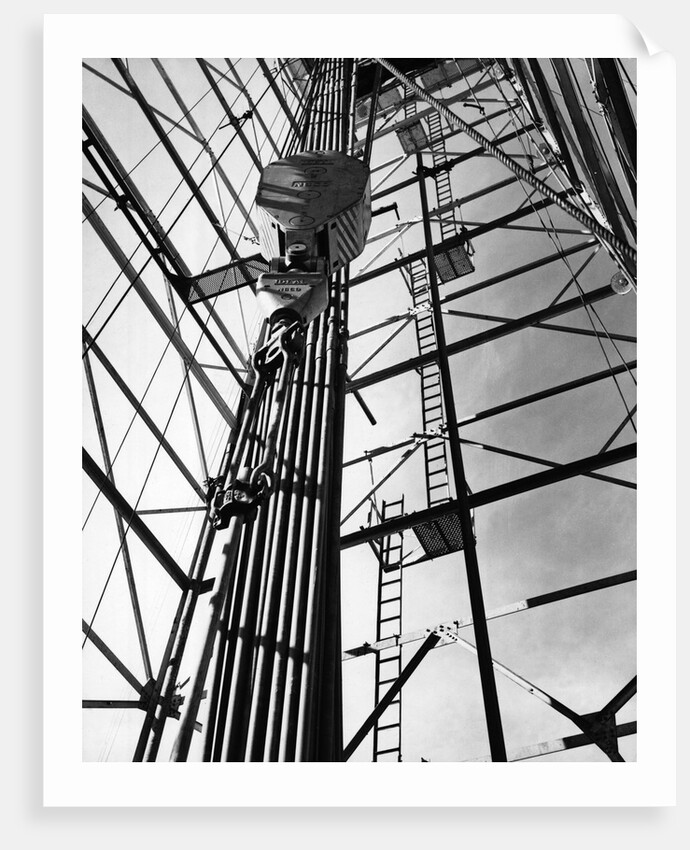 Oil Derrick Beams & Drilling Pipes by Anonymous