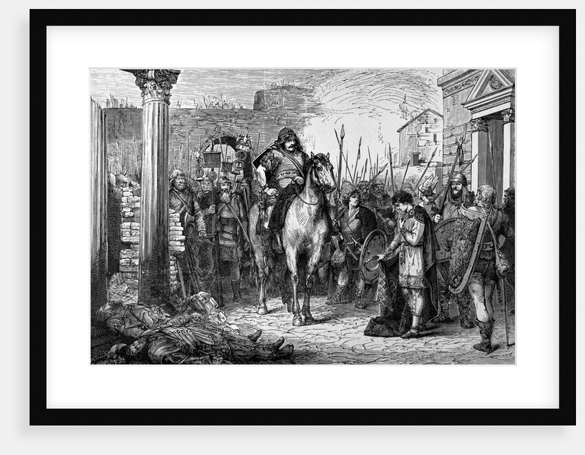 Romulus Augustulus Surrenders To Odoacer by Anonymous