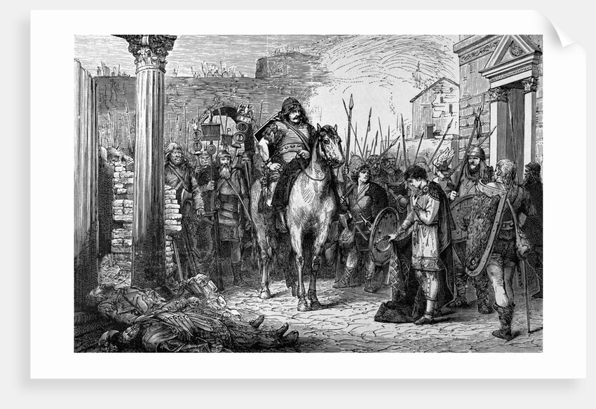 Romulus Augustulus Surrenders To Odoacer by Anonymous