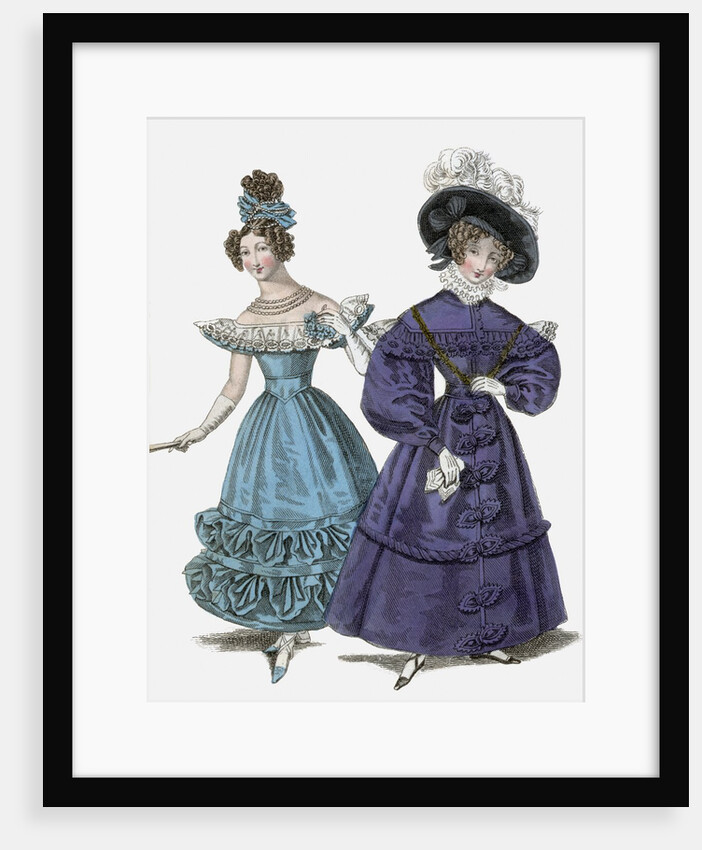 French Evening Costume & Walking Dress by Anonymous