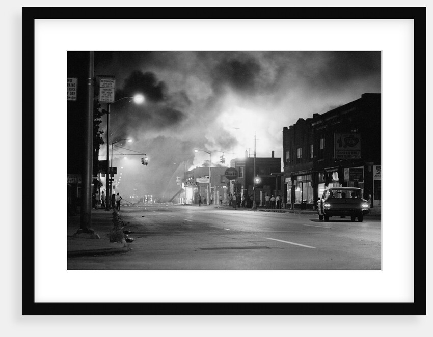 Fires Burning in Detroit During Riots by Anonymous