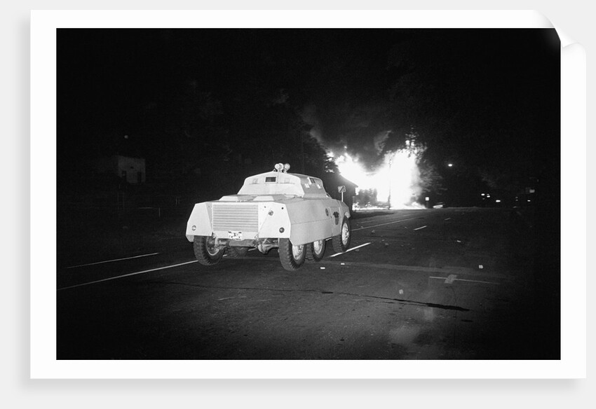 Police Truck Moving Toward Fire by Anonymous