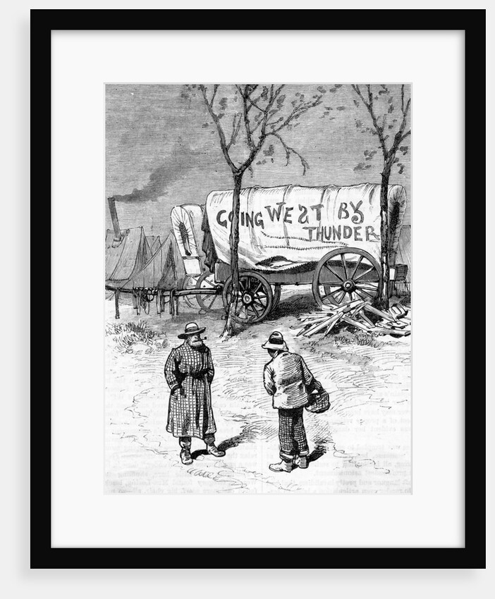 Illust.; Camp Of Men Going West; Wagon by Anonymous