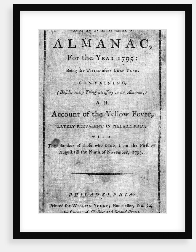 Banneker'S Almanac Frontispiece 1795 by Anonymous