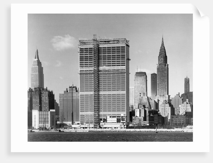 United Nations Building Under Construction by Anonymous