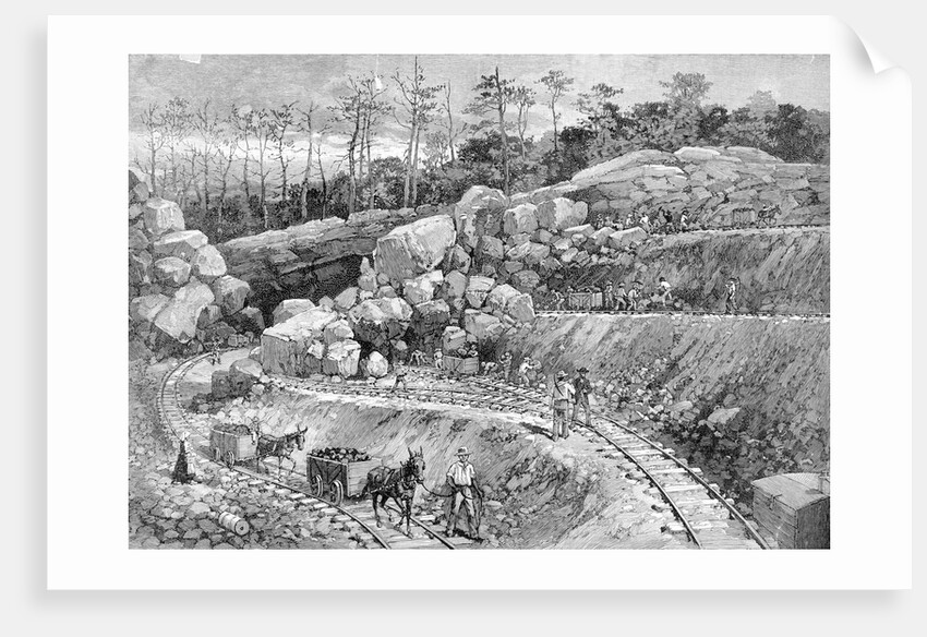 Mining On A Surface Cut In Al; Illus by Anonymous
