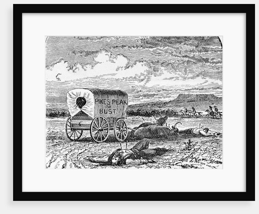 Illus. Of Men Lying Dead Beside Wagon by Anonymous