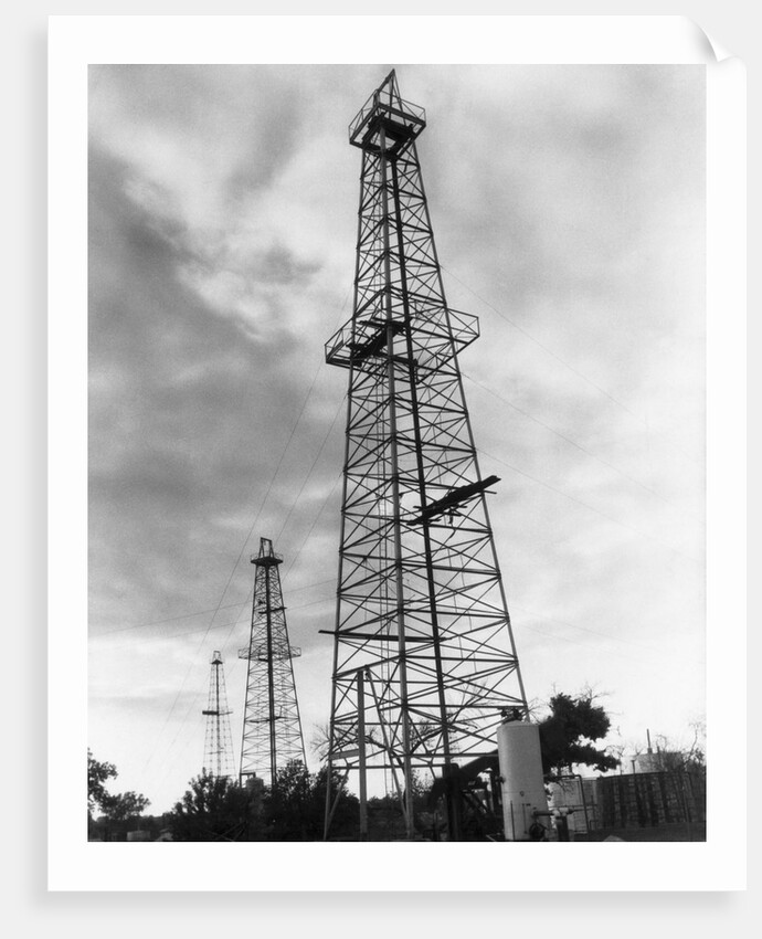 Oil Wells In Oklahoma by Anonymous
