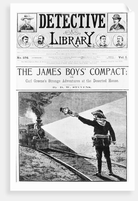 Woodcut, Jesse James Signals To Train by Anonymous