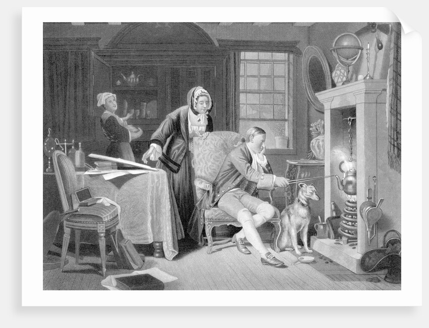 James Watt Illus.;Seated At Fireplace,Dog by Anonymous