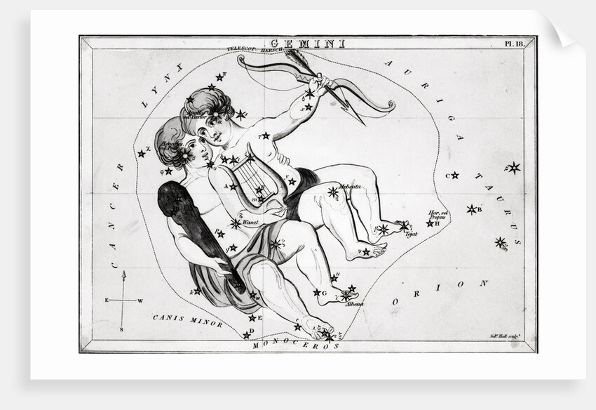 Engraving Of Constellation Gemini by Anonymous