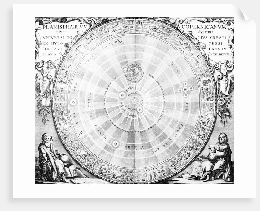 Drawing Of Round Copernican Solar System by Anonymous