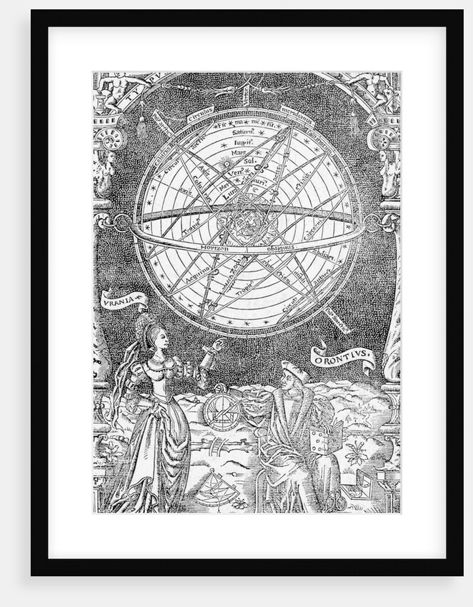 Urania and Orontis Discussing Celestial Map by Anonymous