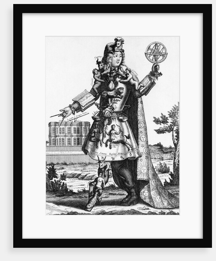 Engraving Of Astrologer W/Symbols by Anonymous