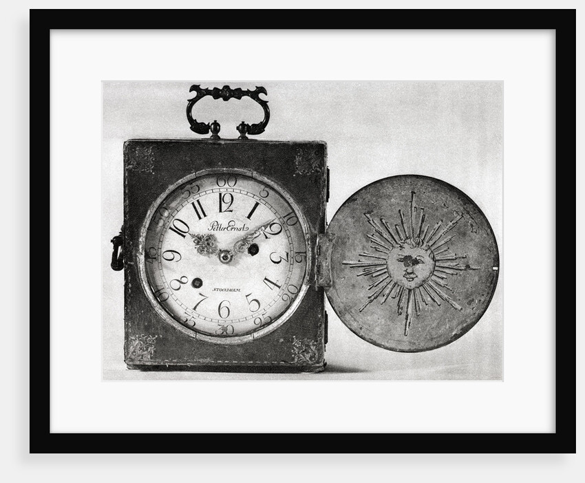 Swedish Clock W/Sun On Face Cover by Anonymous