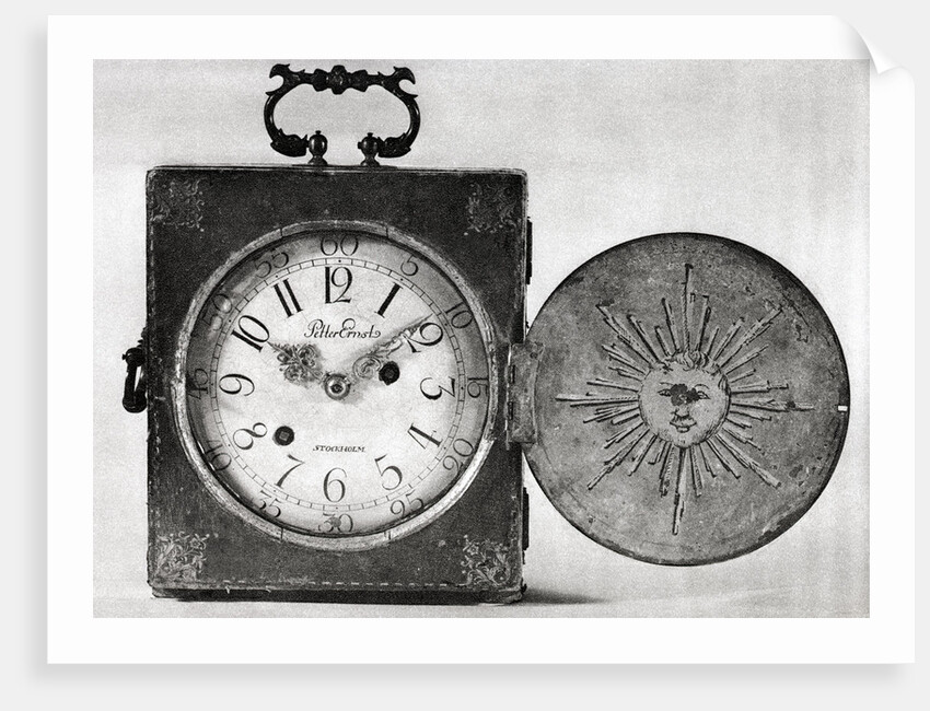 Swedish Clock W/Sun On Face Cover by Anonymous