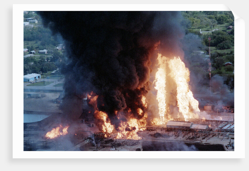 Huge Fire and Smoke at Chemical Plant by Anonymous