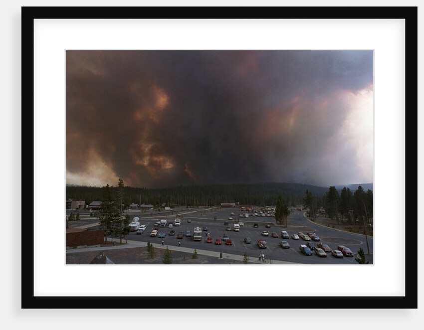 Yellowstone Fire with View of Parking Lot by Anonymous