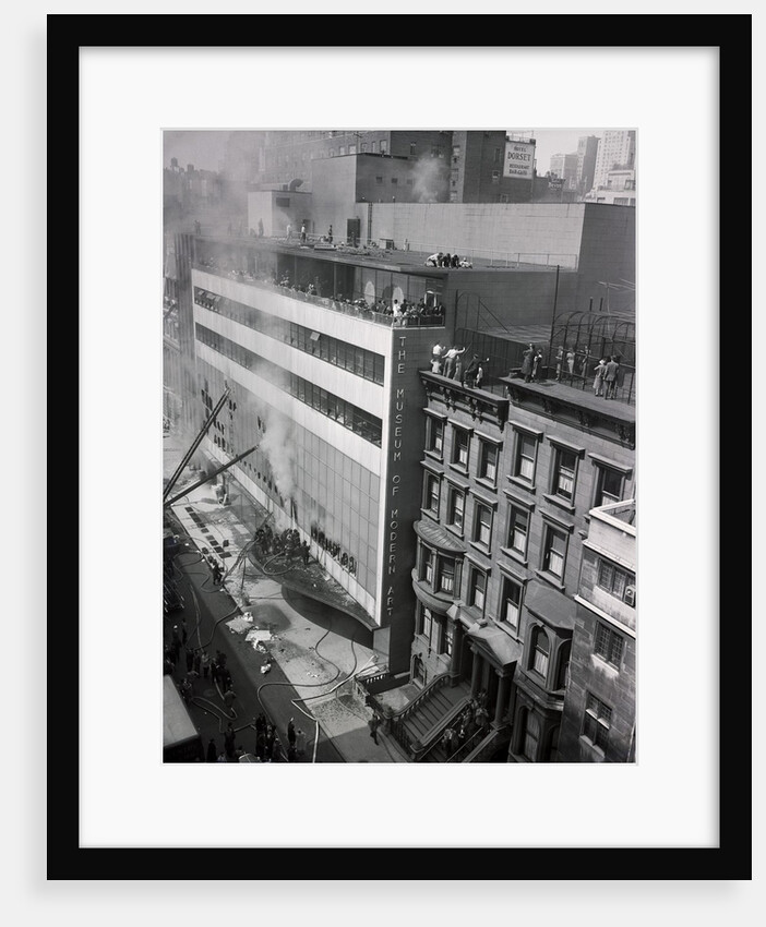 People Evacuating Museum During Fire by Anonymous