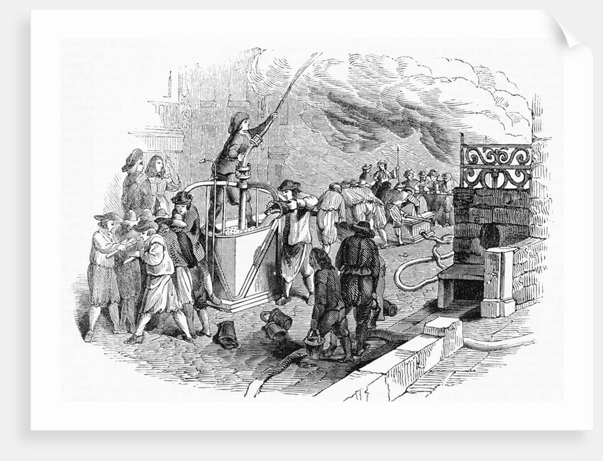 First Fire Engine; Illustration by Anonymous
