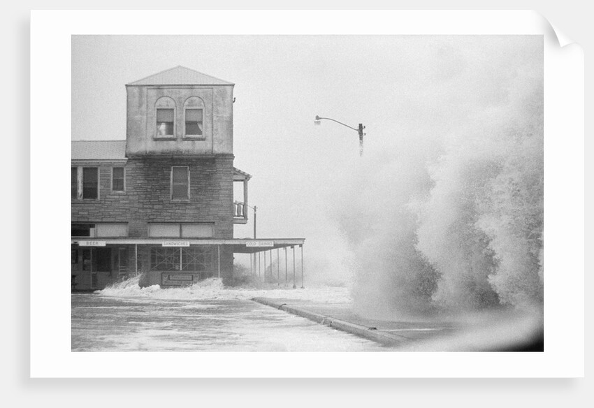 A Beachfront Hotel During Hurricane Dora by Anonymous