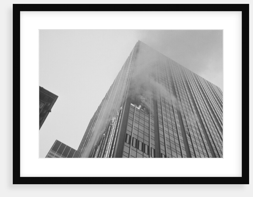 Smoke & Flame From Burning Skyscraper by Anonymous