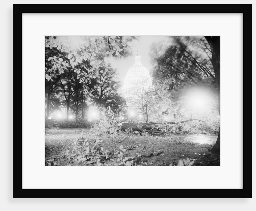 Capitol Building and Lawn After Hurricane by Anonymous