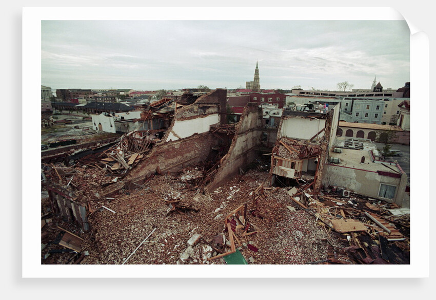 Destroyed Buildings Overflow Alleys by Anonymous