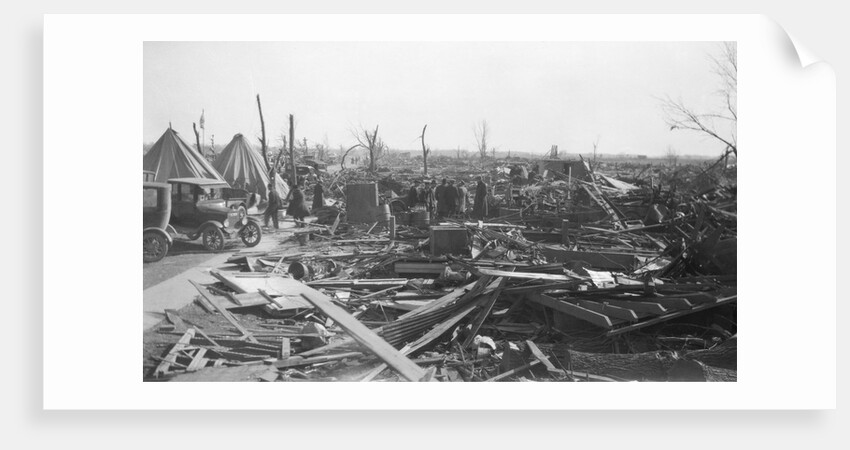 Men Survey Damage Done By Tornado by Anonymous