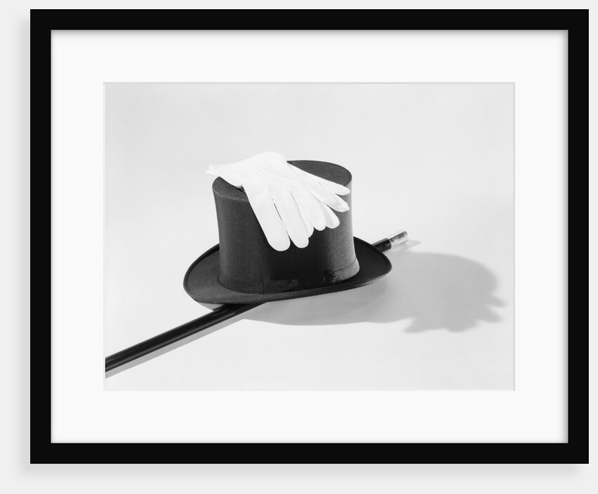 Top Hat, Cane And Gloves by Anonymous