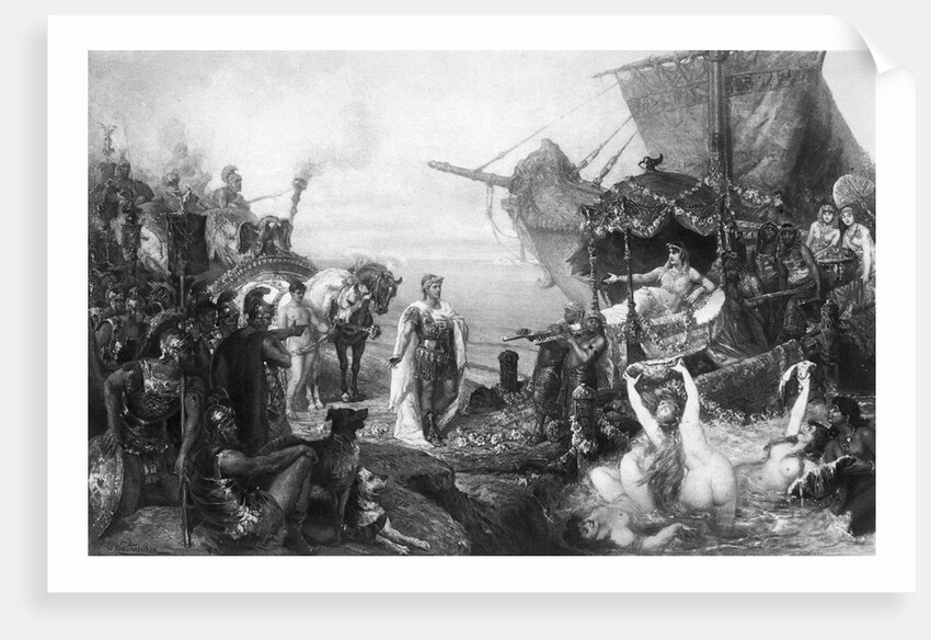 Cleopatra Sails Ashore To Meet Anthony by Anonymous