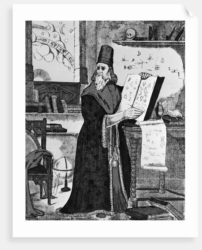 Portrait of Nostradamus Prophesying by Jean C. Pellerin