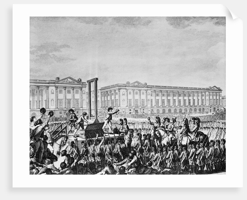 Illustration Depicting the Execution of King Louis XVI by Anonymous